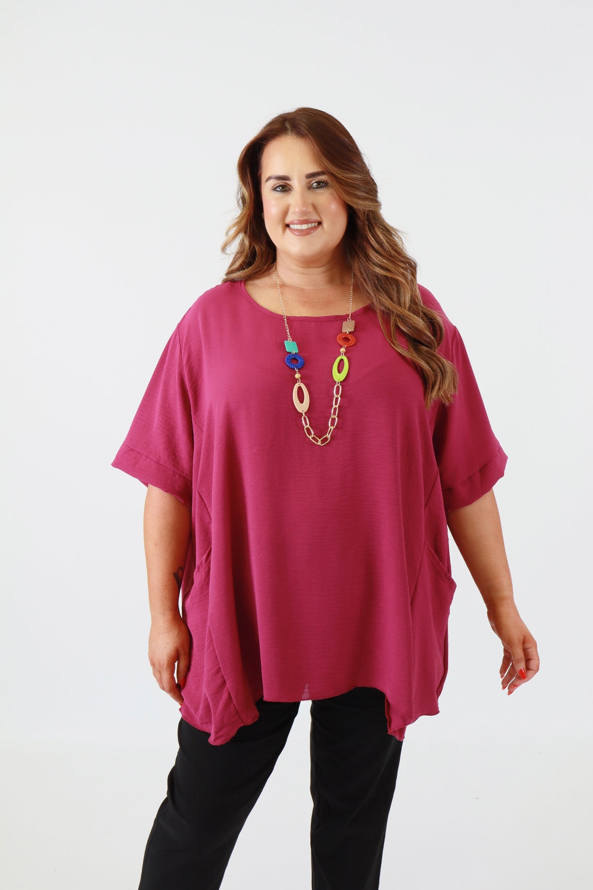 Adaline Blouse in Plum