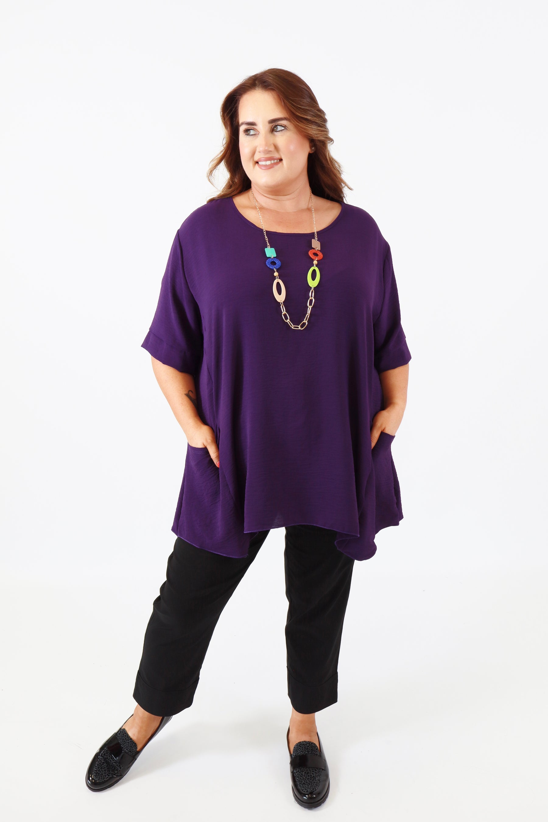 Adaline Blouse in Purple