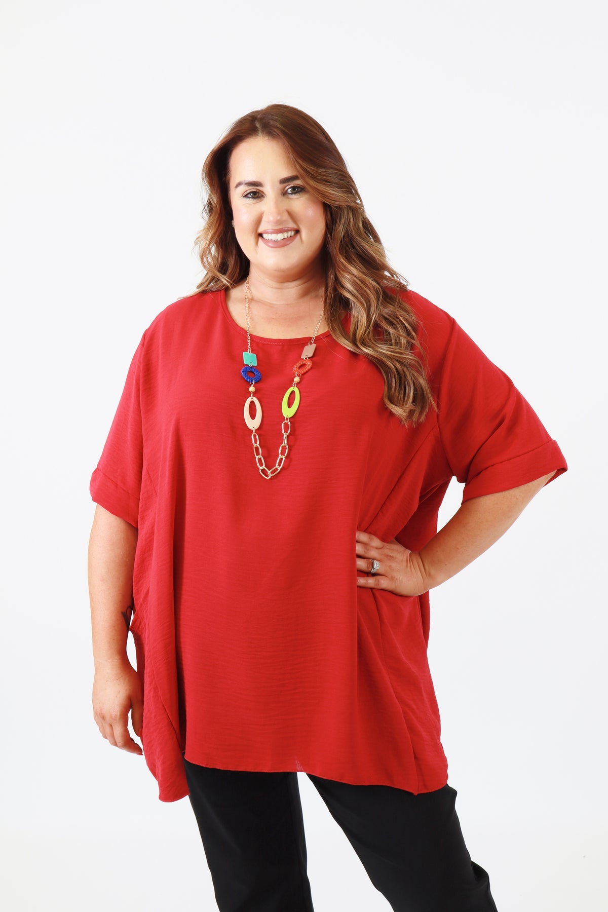 Adaline Blouse in Wine