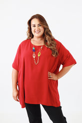 Adaline Blouse in Wine