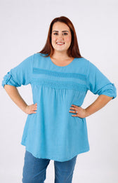 Alex Blouse in Turquoise