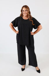 Ali Rhinestone Co-ord in Black