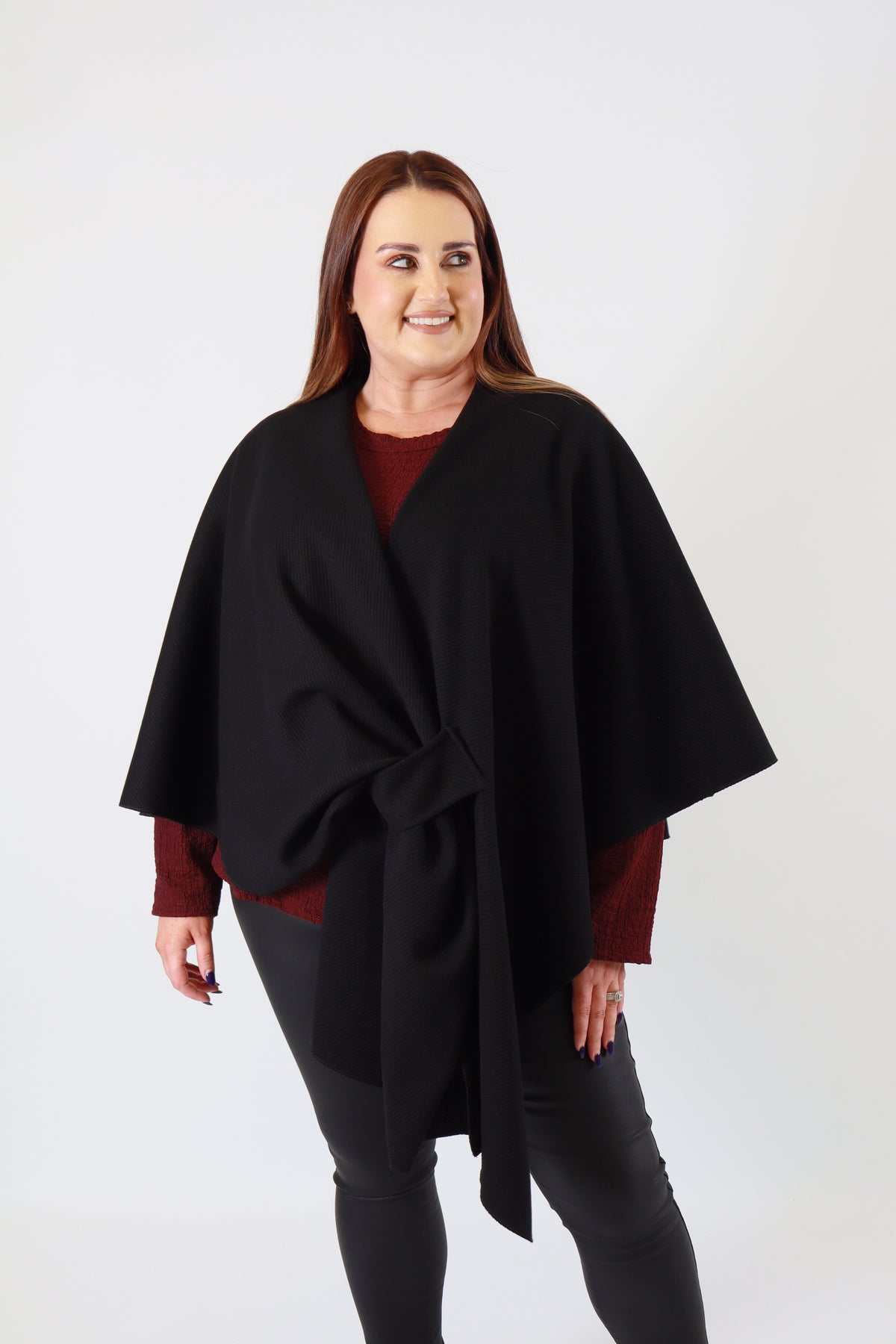 Ally Cape in Black