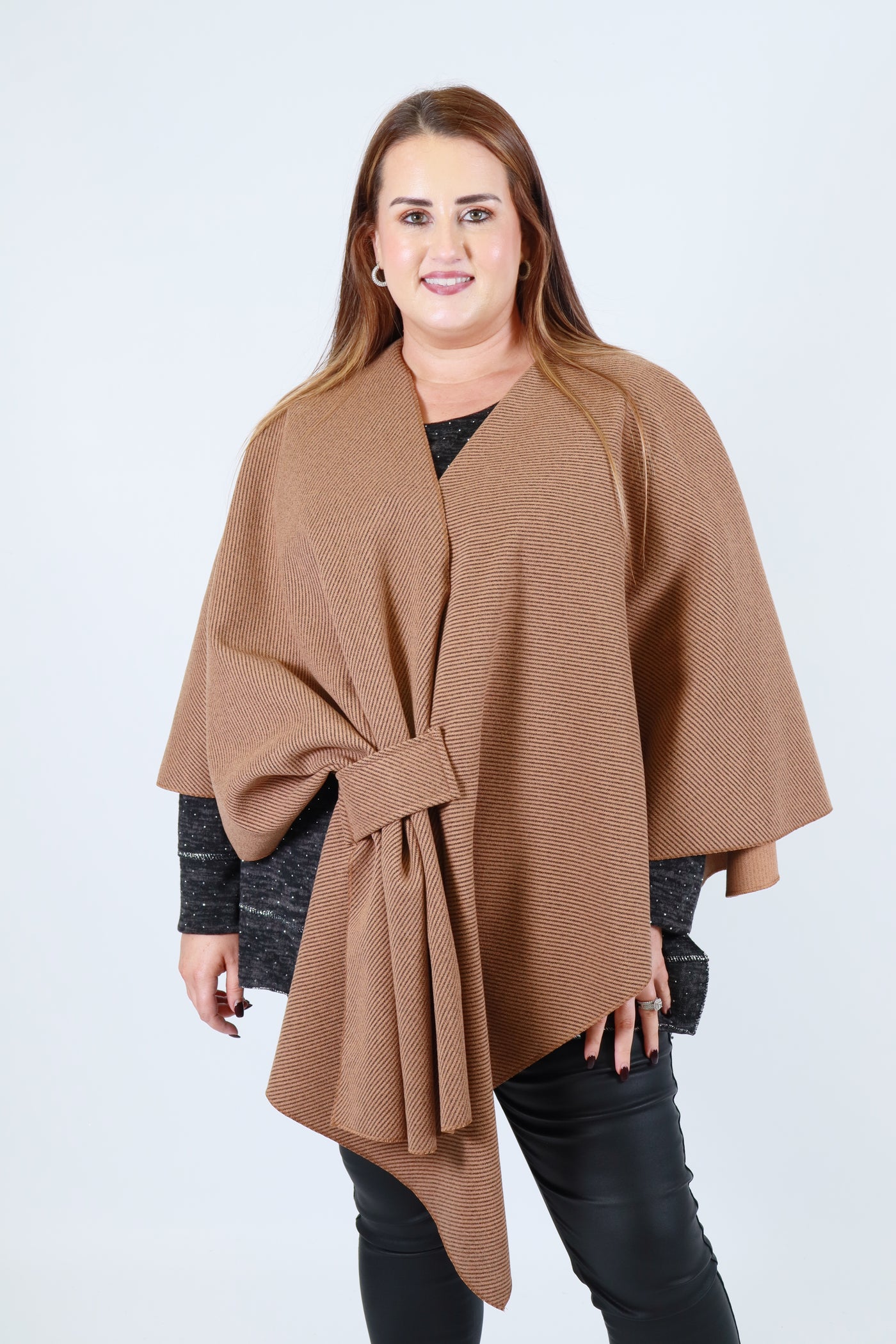 Ally Cape in Taupe