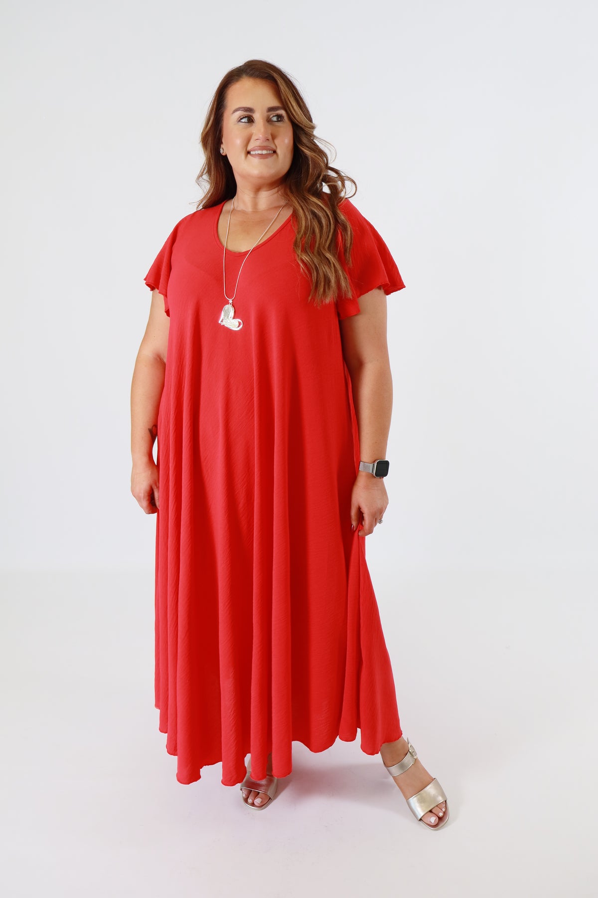 Amelia Dress in Red