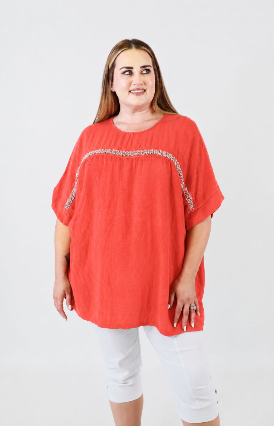 Betsy Blouse in Coral