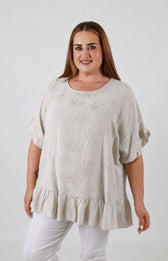 Blossom Blouse in Beige