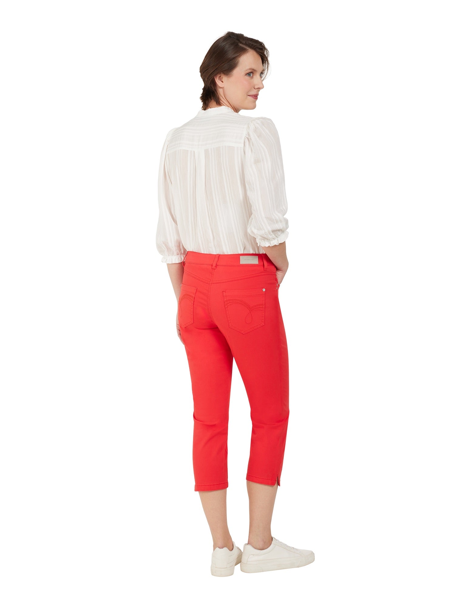 Brandtex Madelaine Cropped Jean in Red