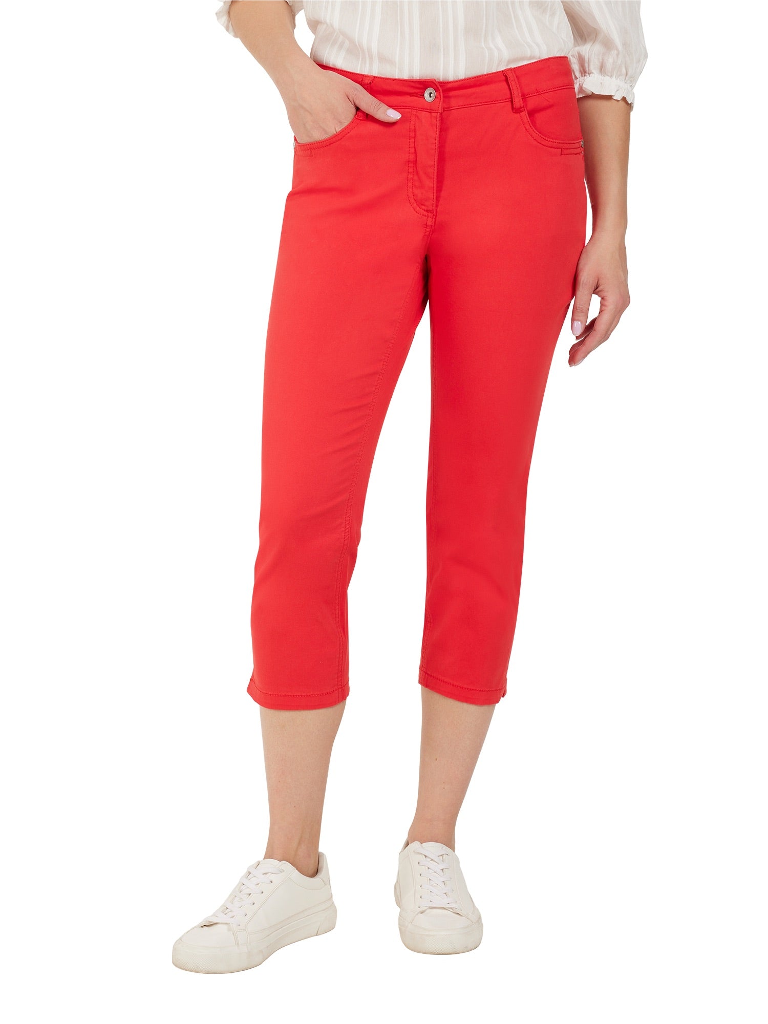 Brandtex Madelaine Cropped Jean in Red