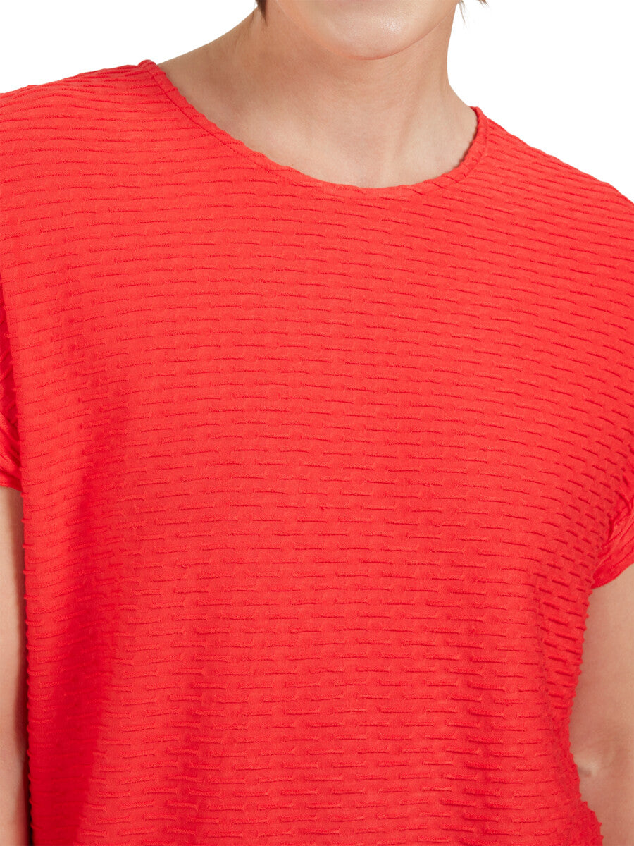 Brandtex Textured T-Shirt in Red