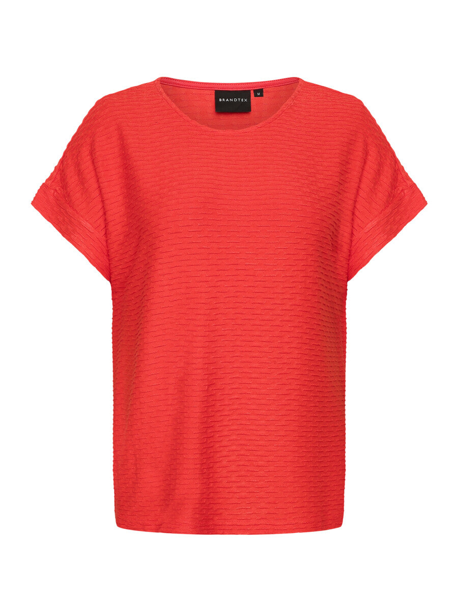 Brandtex Textured T-Shirt in Red