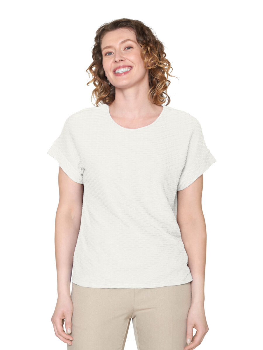 Brandtex Textured T-Shirt in White