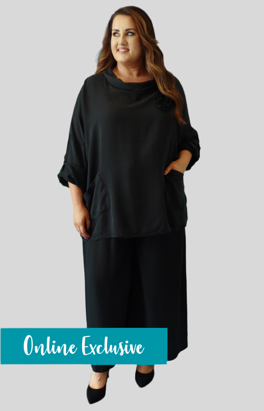 Andi Tencel Trousers in Black