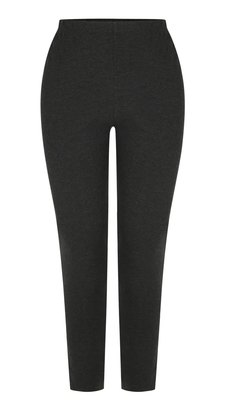 Fleece Lined Leggings in Grey, Plus Size Clothing