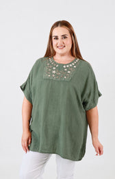 Cathy Blouse in Khaki