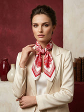Chealsea Silk Scarf in Red
