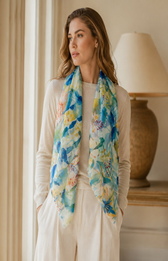 Clara Scarf in Blue/Yellow