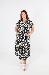 Dani Dress in Black Leopard