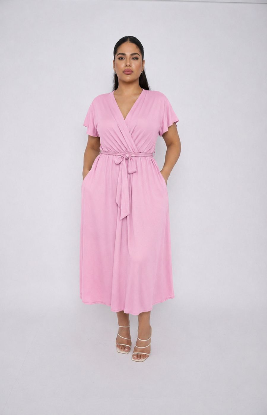 ワンピース Marylebone Short-Sleeve Dress - pink Dani Short Sleeve Dress Pink | Plus Size Dresses | Wardrobeplus.ie