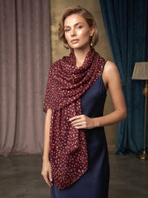 Dotty Scarf in Wine. This image was created using AI