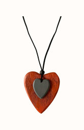 Eden Heart Necklace in Orange