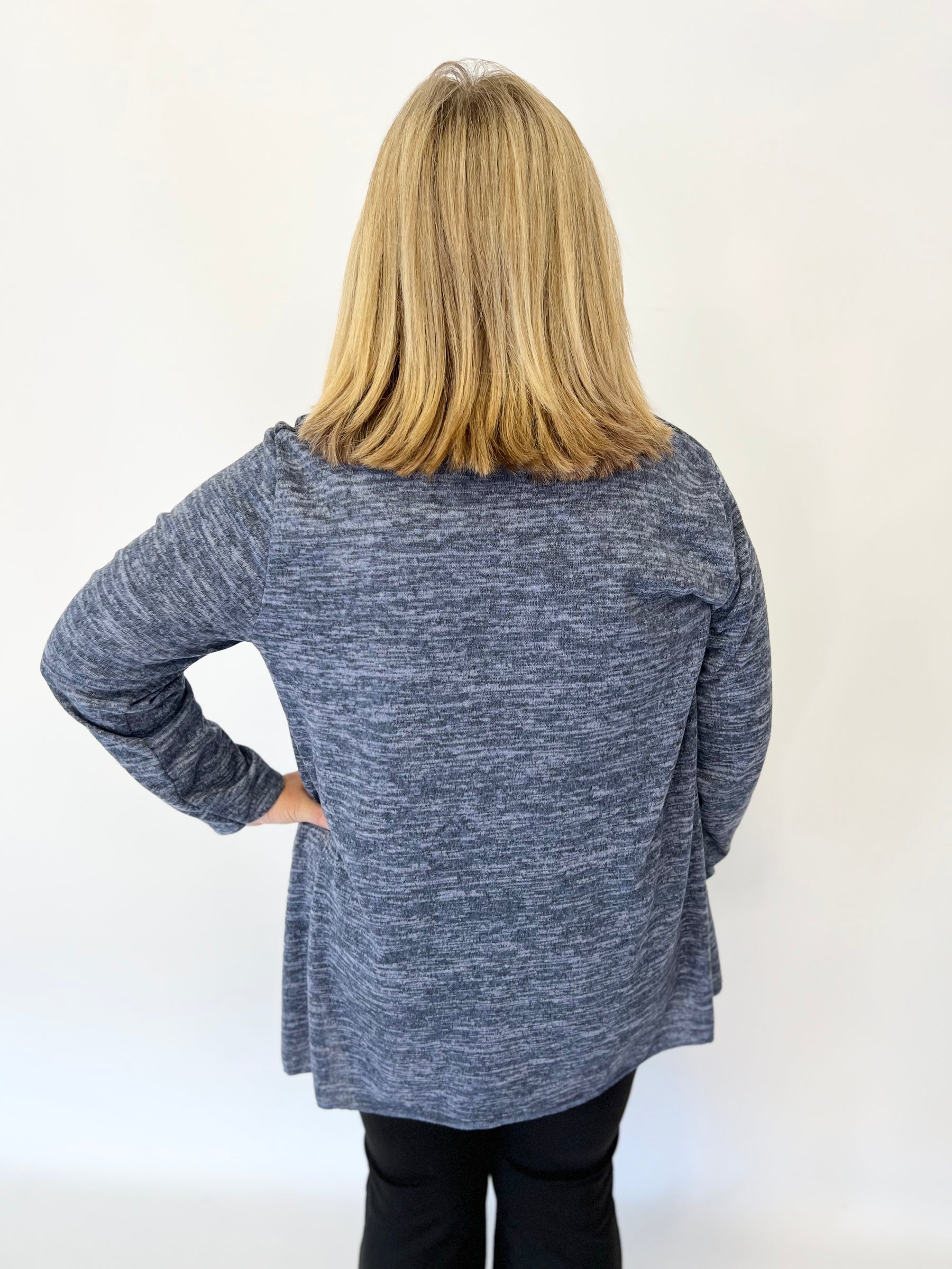 Eden Leopard Top in Light Blue