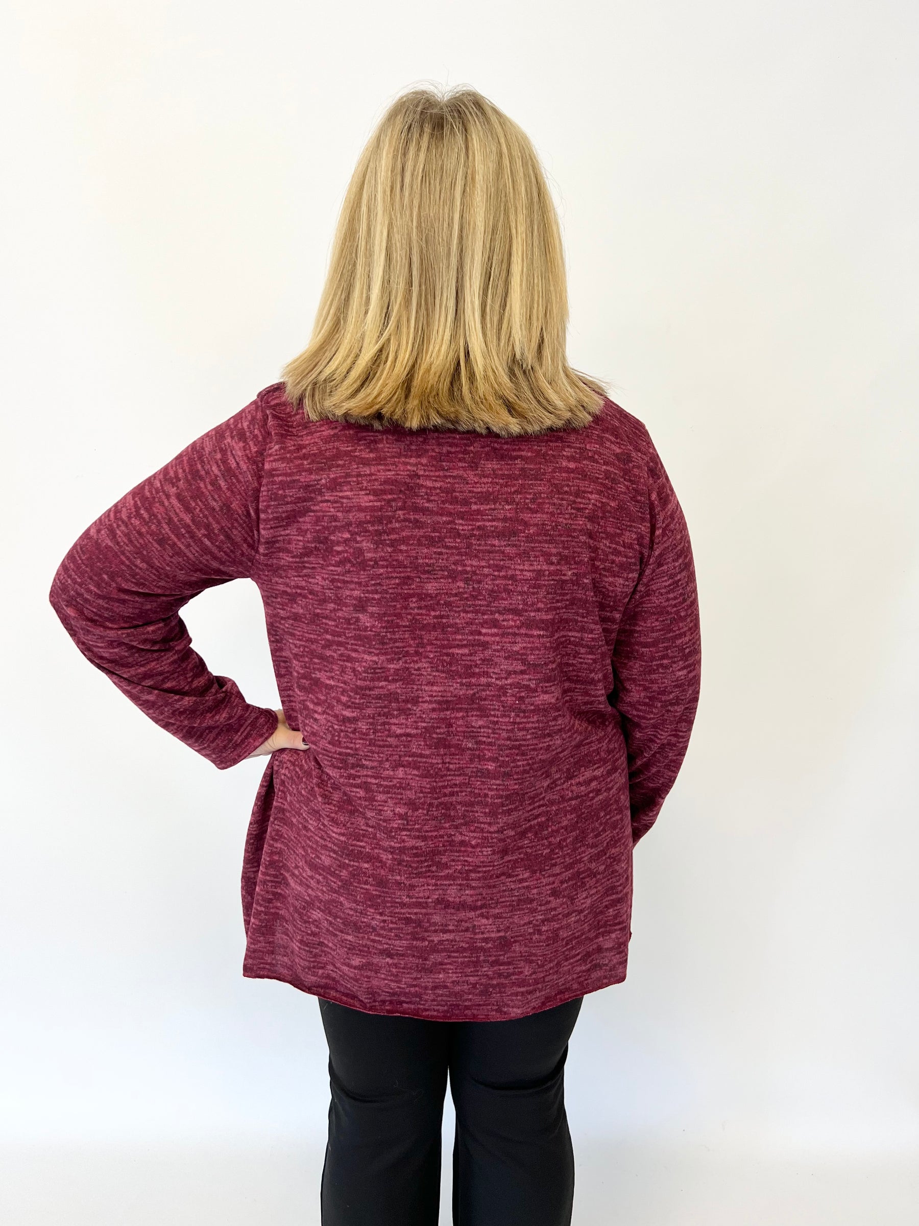 Eden Leopard Top in Wine