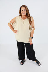 Effie Wide Leg Trousers in Black