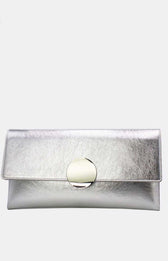 Ella Clutch Bag in Silver