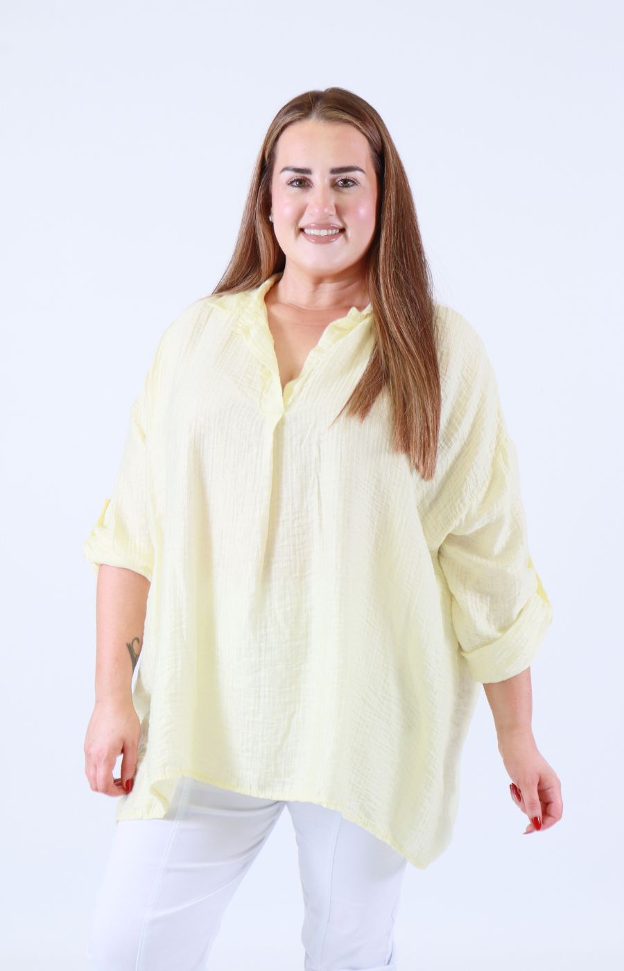 Ellie V Neck Blouse in Yellow