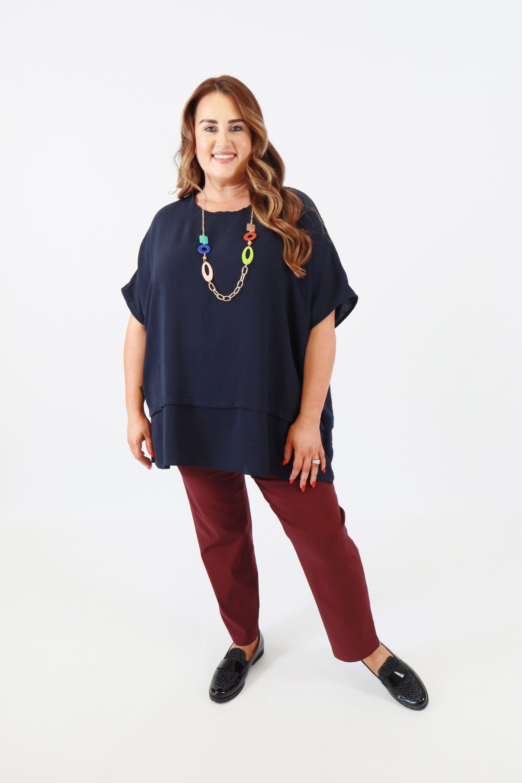 Elodie Blouse in Navy