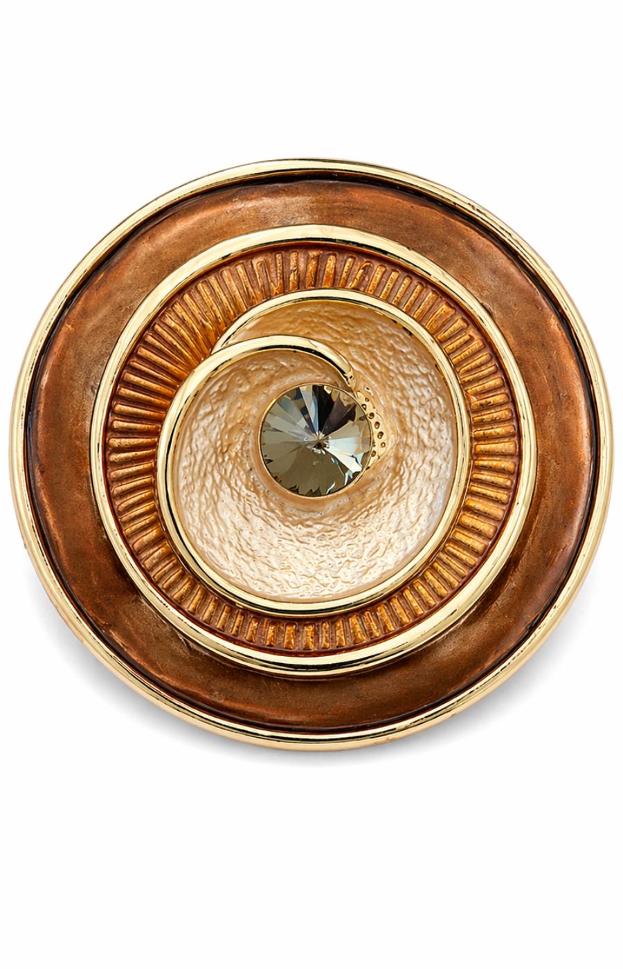 Eva Magnetic Brooch in Bronze
