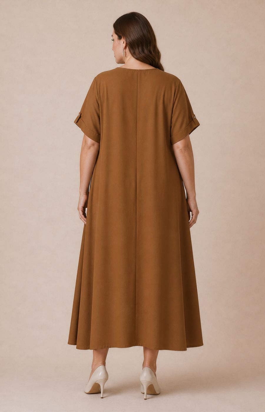 Faye Dress in Brown