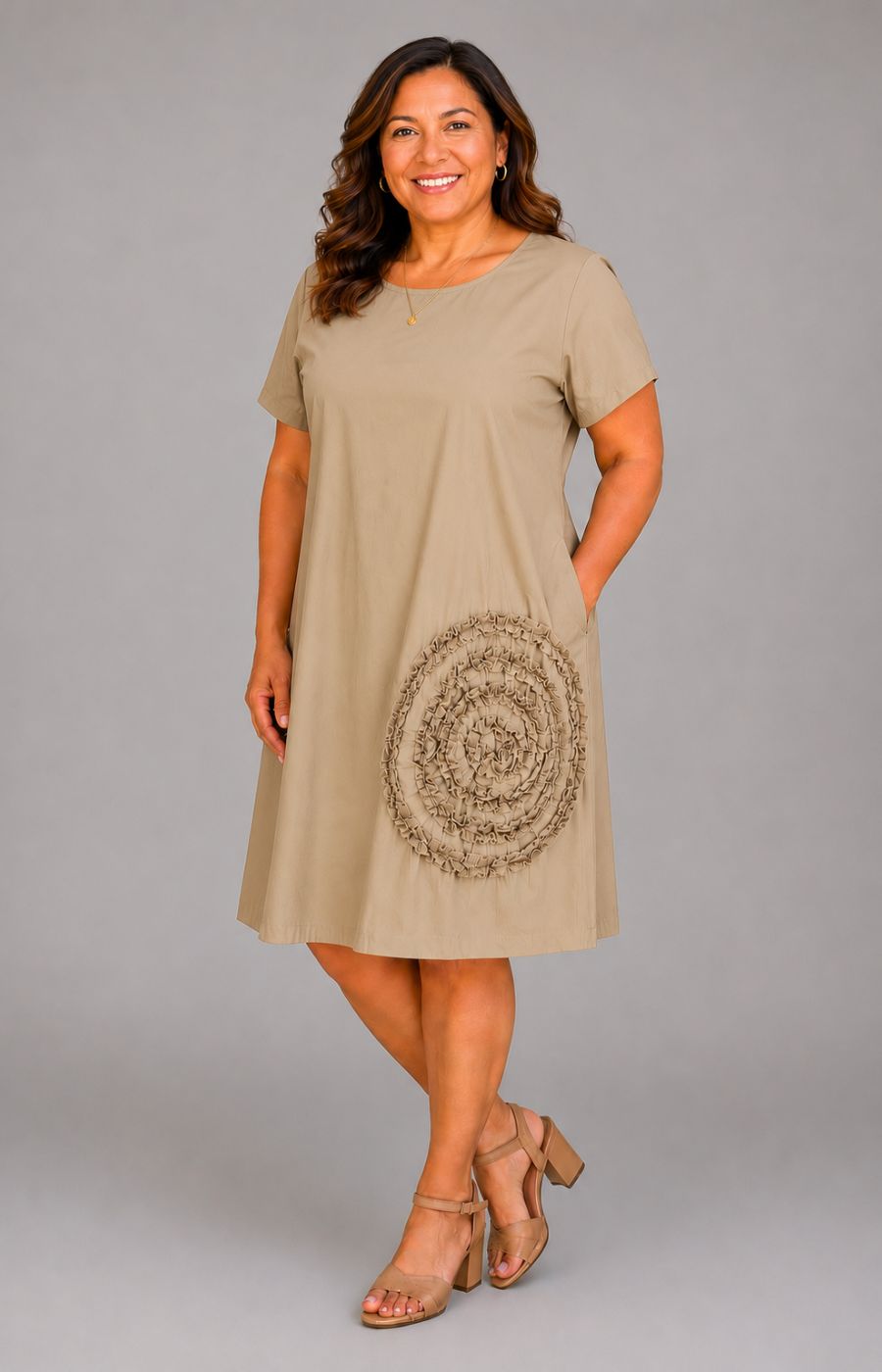Florence Dress in Tan
