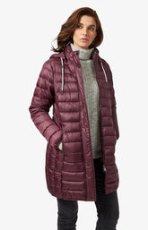 Frandsen Padded Coat in Burgundy