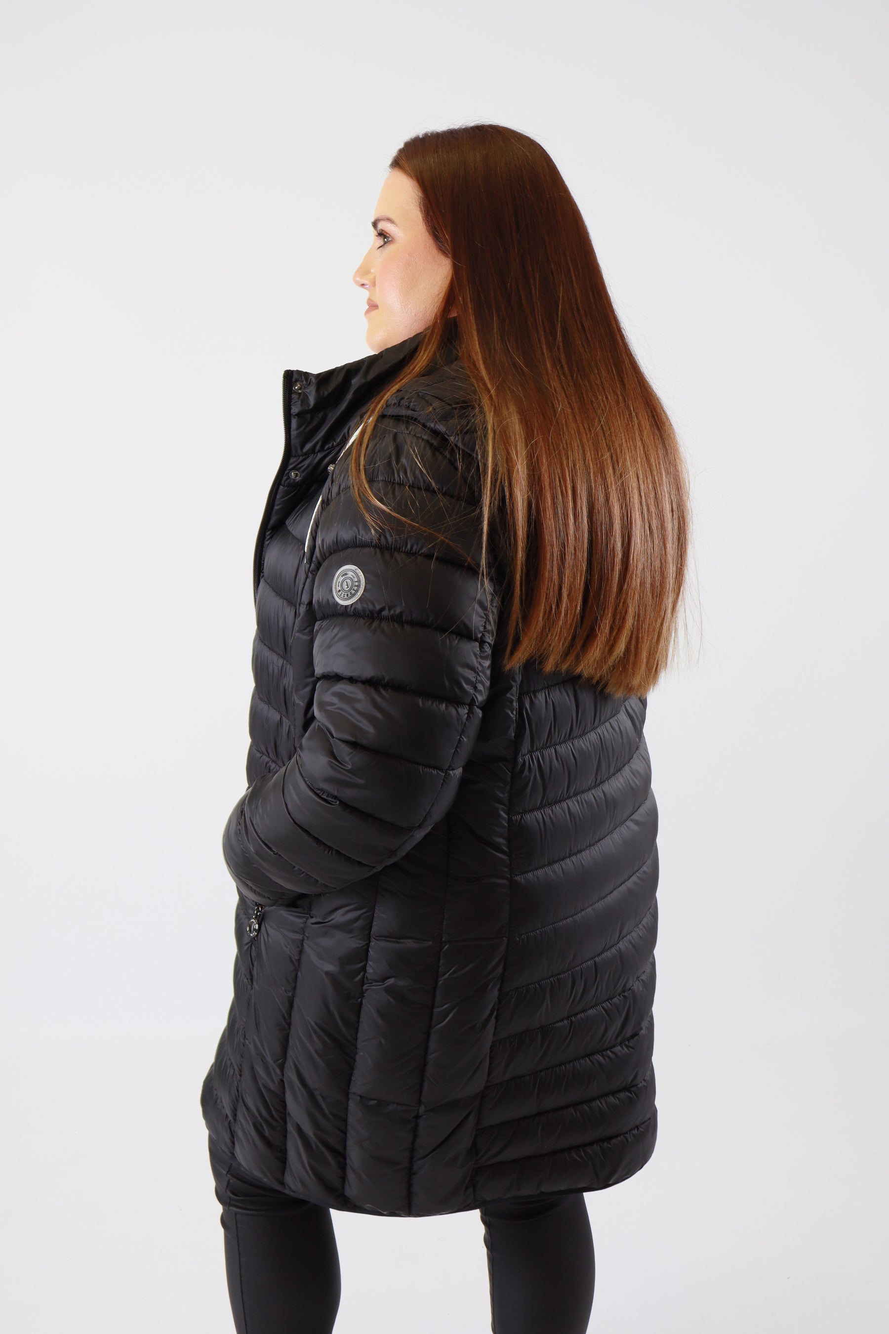 Frandsen Padded, Hood Coat in Black