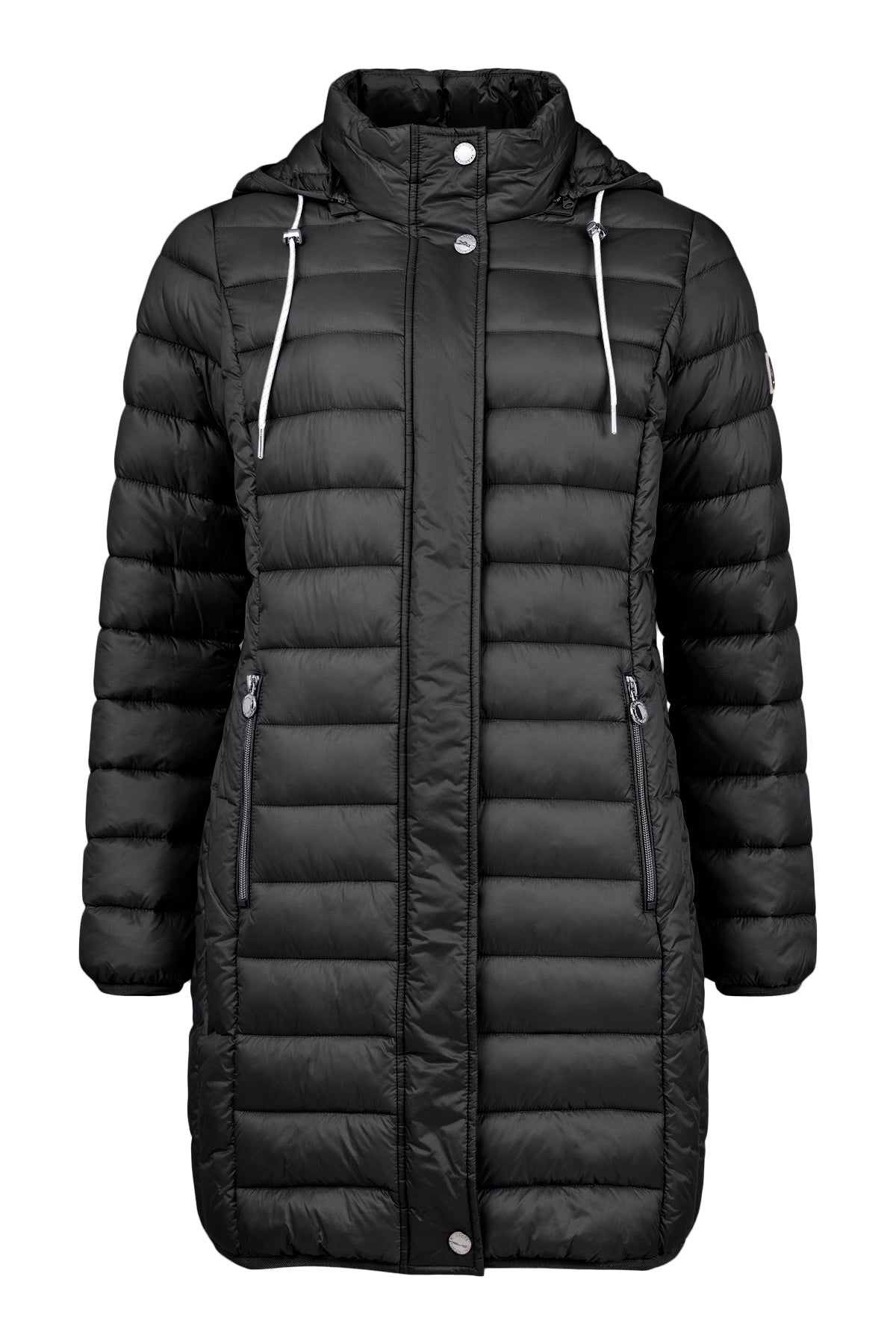 Frandsen Padded Coat in BlackFrandsen Padded, Hood Coat in Black
