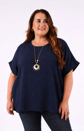 Freya Blouse in Navy