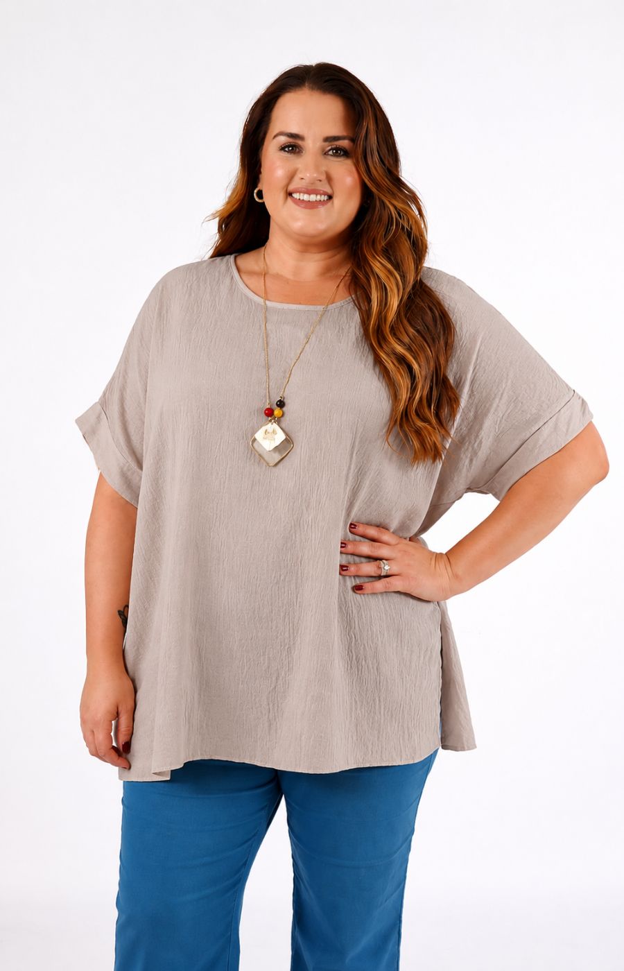 Freya Blouse in Tan