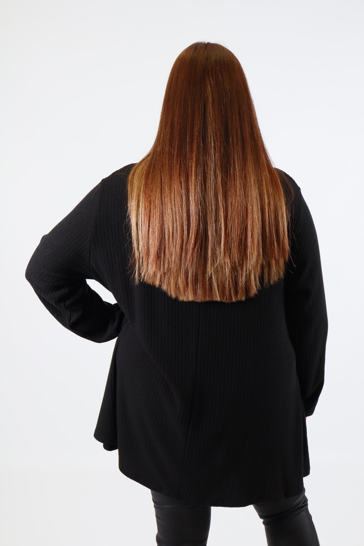 Gabby Ribbed Tunic in Black