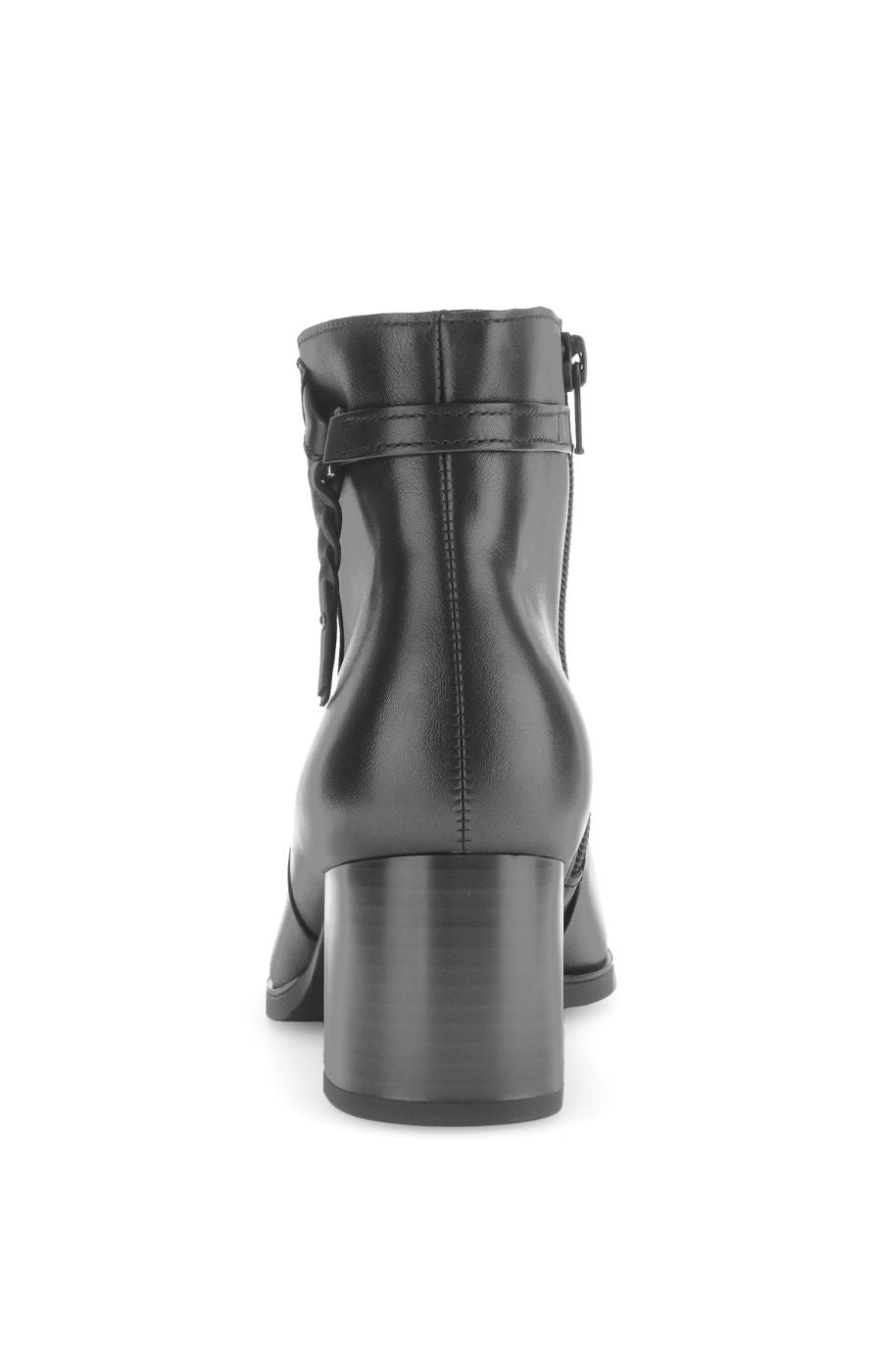 Gabor Ankle Boots in Black with Braided Side