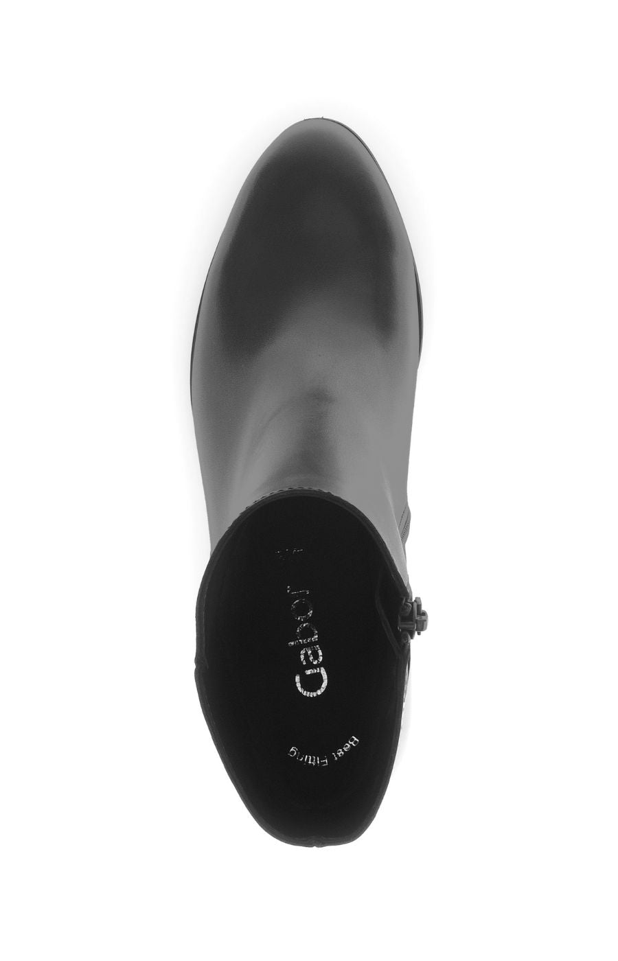 Gabor Ankle Boots in Black with Braided Side