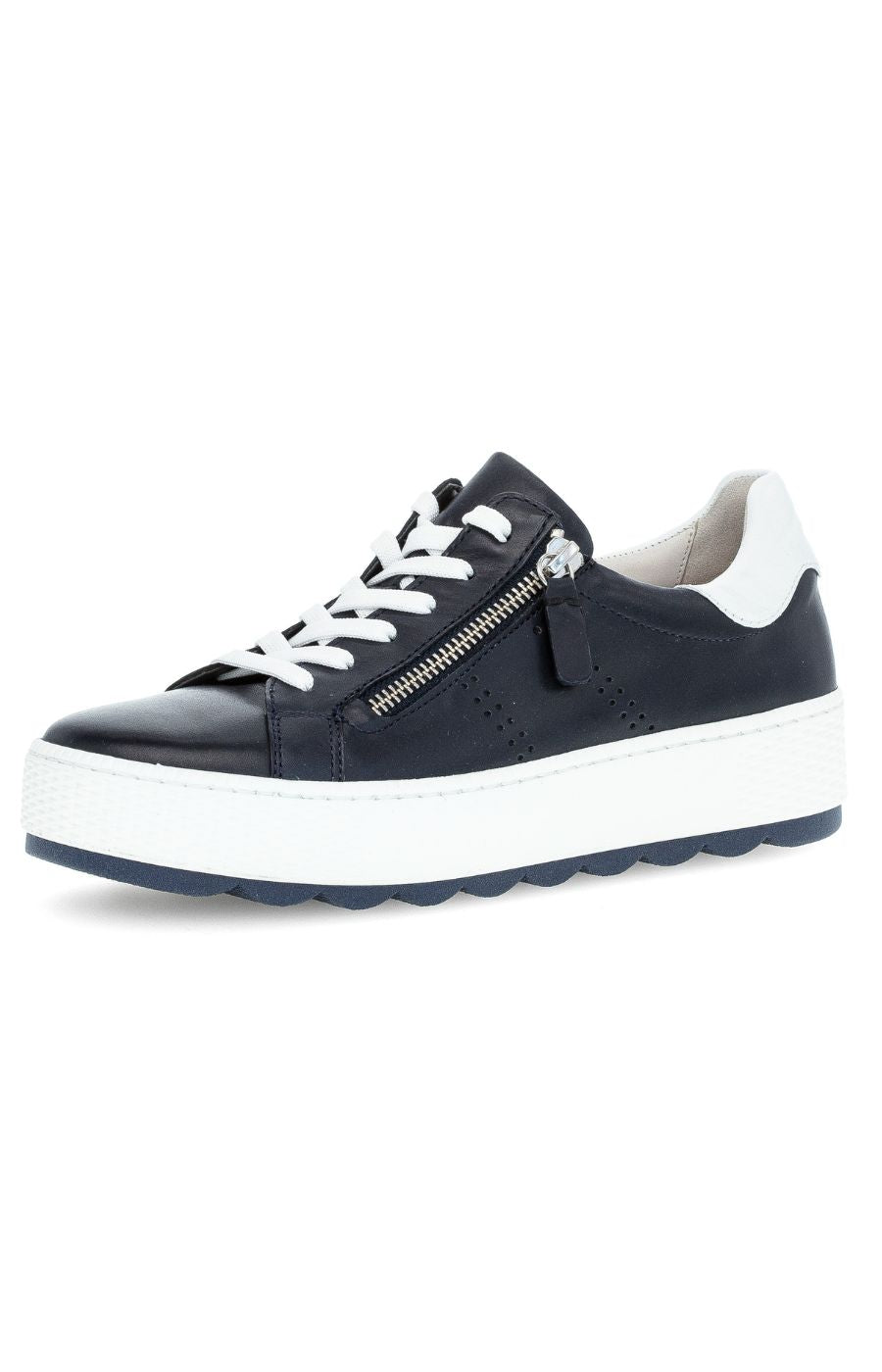 Gabor Navy Zip Trainer