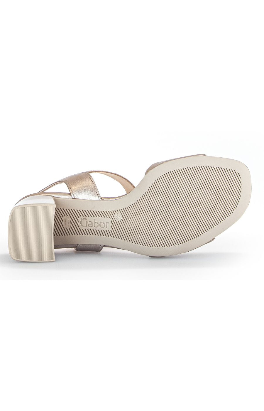 Gabor Strappy Heeled Sandal in Gold