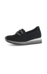 Gabor Suede Loafer in Black