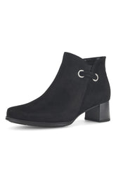 Gabor Suede Loop Ankle Boot in Black