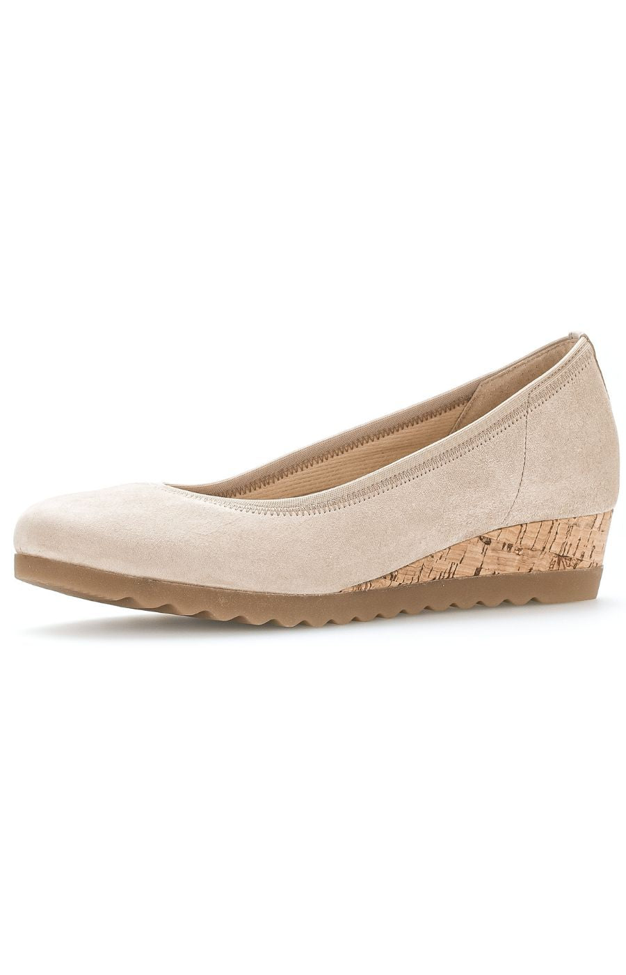 Gabor Suede Wedge Pump in Beige