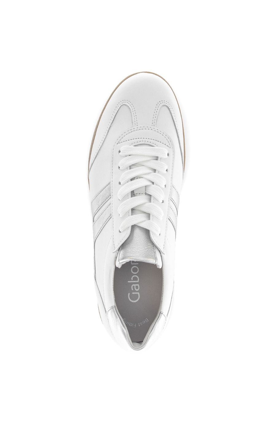Gabor Trainer in White/Silver
