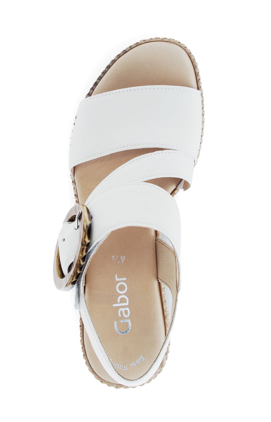 Gabor Wedge Sandal in Cream