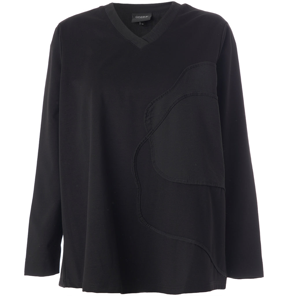 Gozzip Addison Blouse in Black